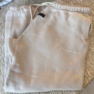 Fear of God Essentials Beige Joggers